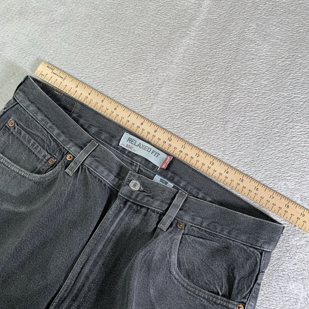 Vintage Levis 550 Jeans Mens 36x32 Gray Medium Wash Relaxed Tapered Y2K Denim - Picture 5 of 16